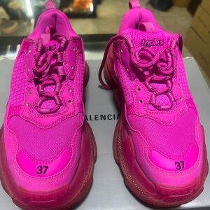 Womens Balenciaga Triple S Pink Sneakers